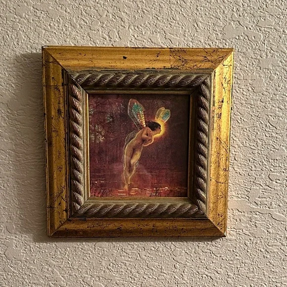 7”x7” Glowing Fairy Wall Decor “Iris” by John Atkinson Grimshaw - Picture 4 of 5